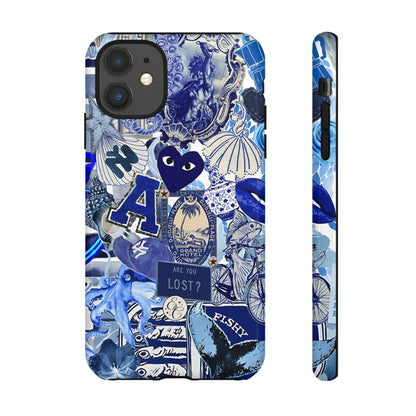 Blue Collage Tough Phone Case