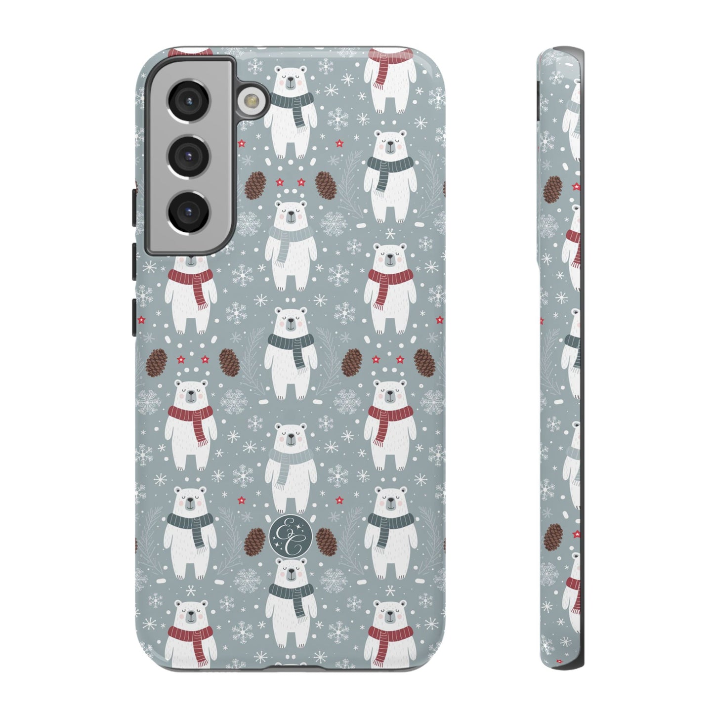 Cute Polar Bear Pattern Tough Phone Case