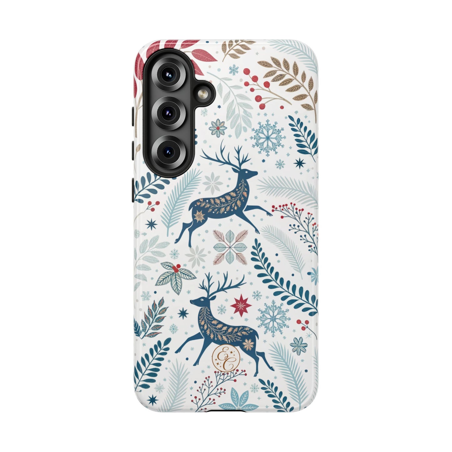Blue Winter Deer Tough Phone Case