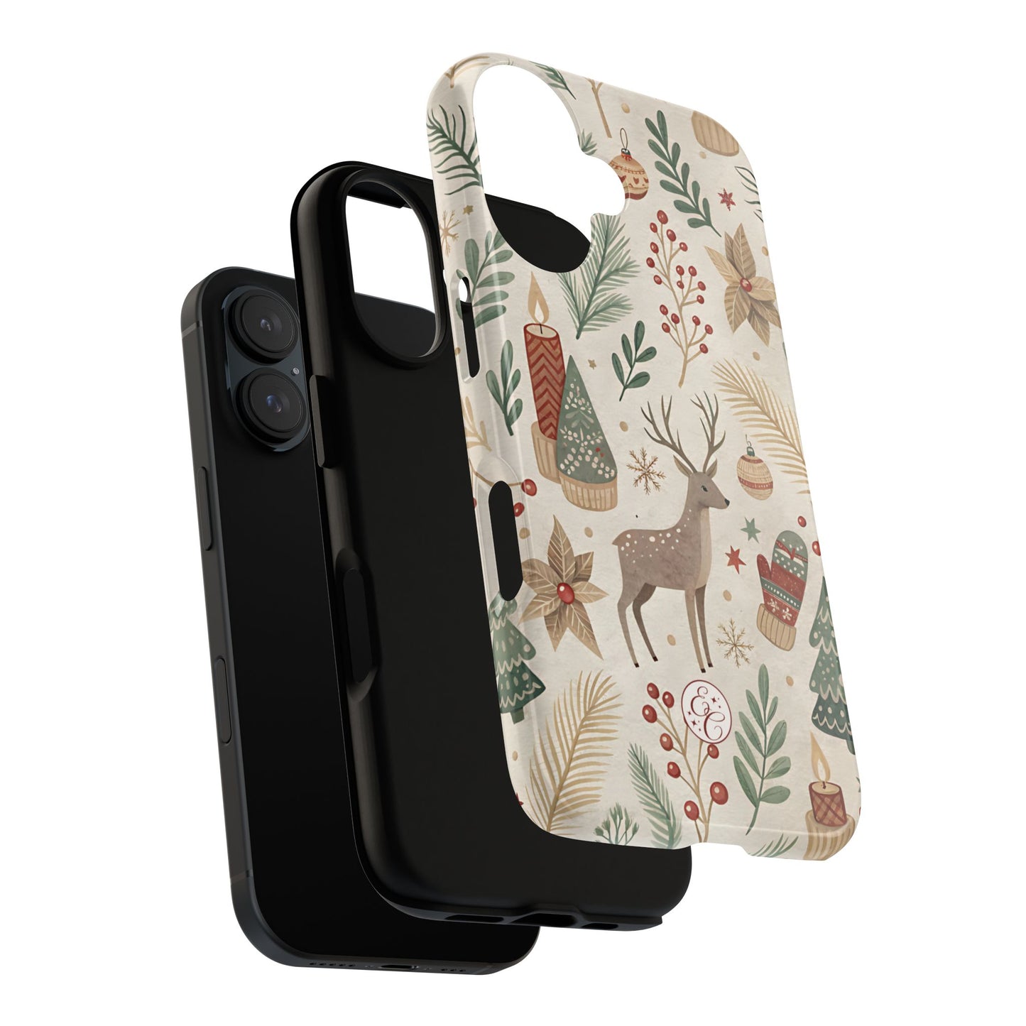 Rustic Christmas Reindeer Tough Phone Case