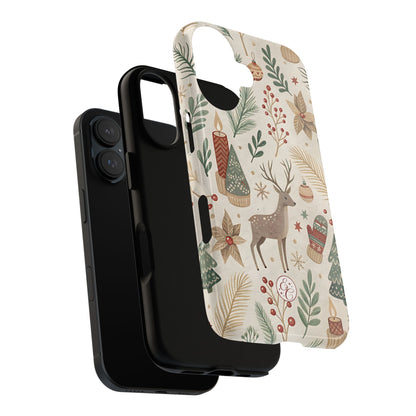 Rustic Christmas Reindeer Tough Phone Case