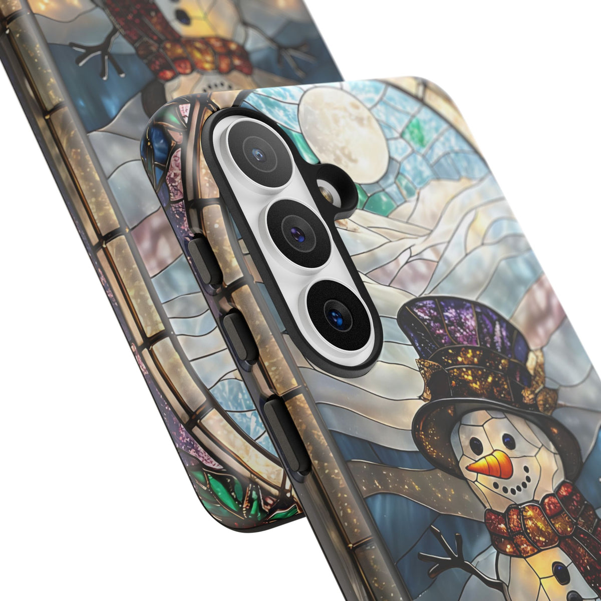 Snowman Stained Glass Phone Case