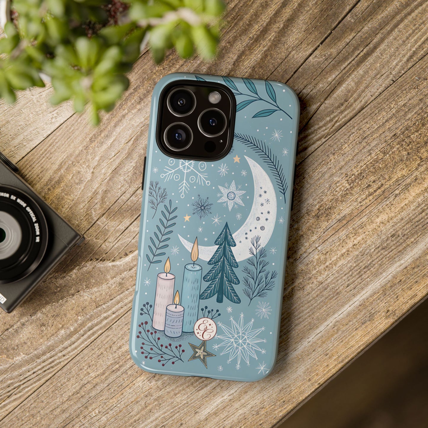 Winter Moon & Candles Tough Phone Case