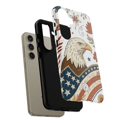 Boho Patriotic Eagle Tough Phone Case