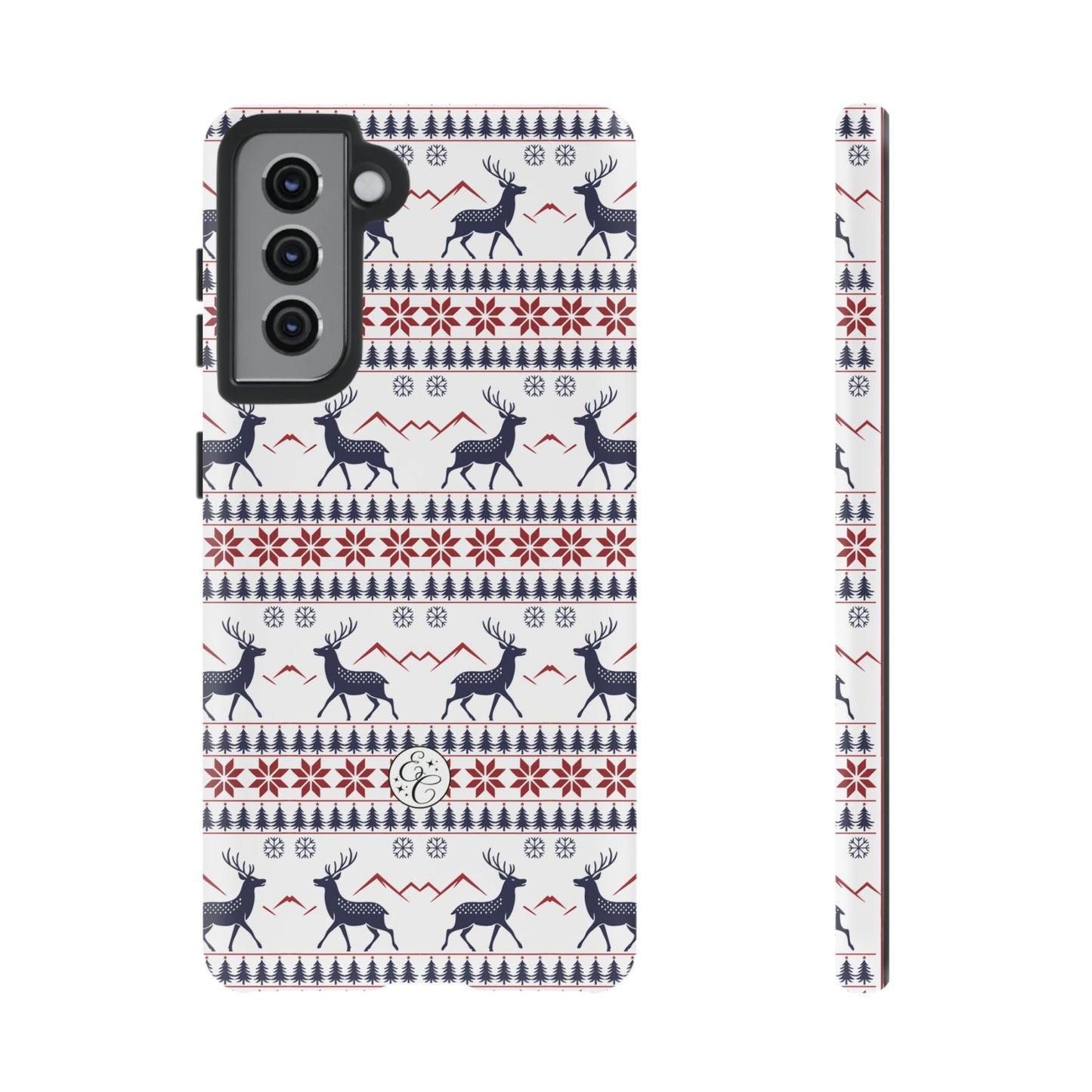 Christmas Reindeer Pattern Tough Phone Case