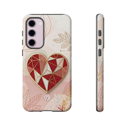 Geometric Heart Tough Phone Case
