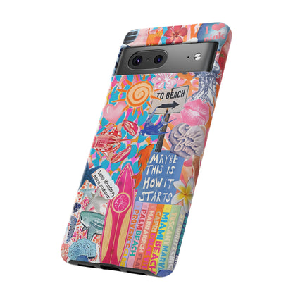 Colorful Beach Collage Tough Phone Case