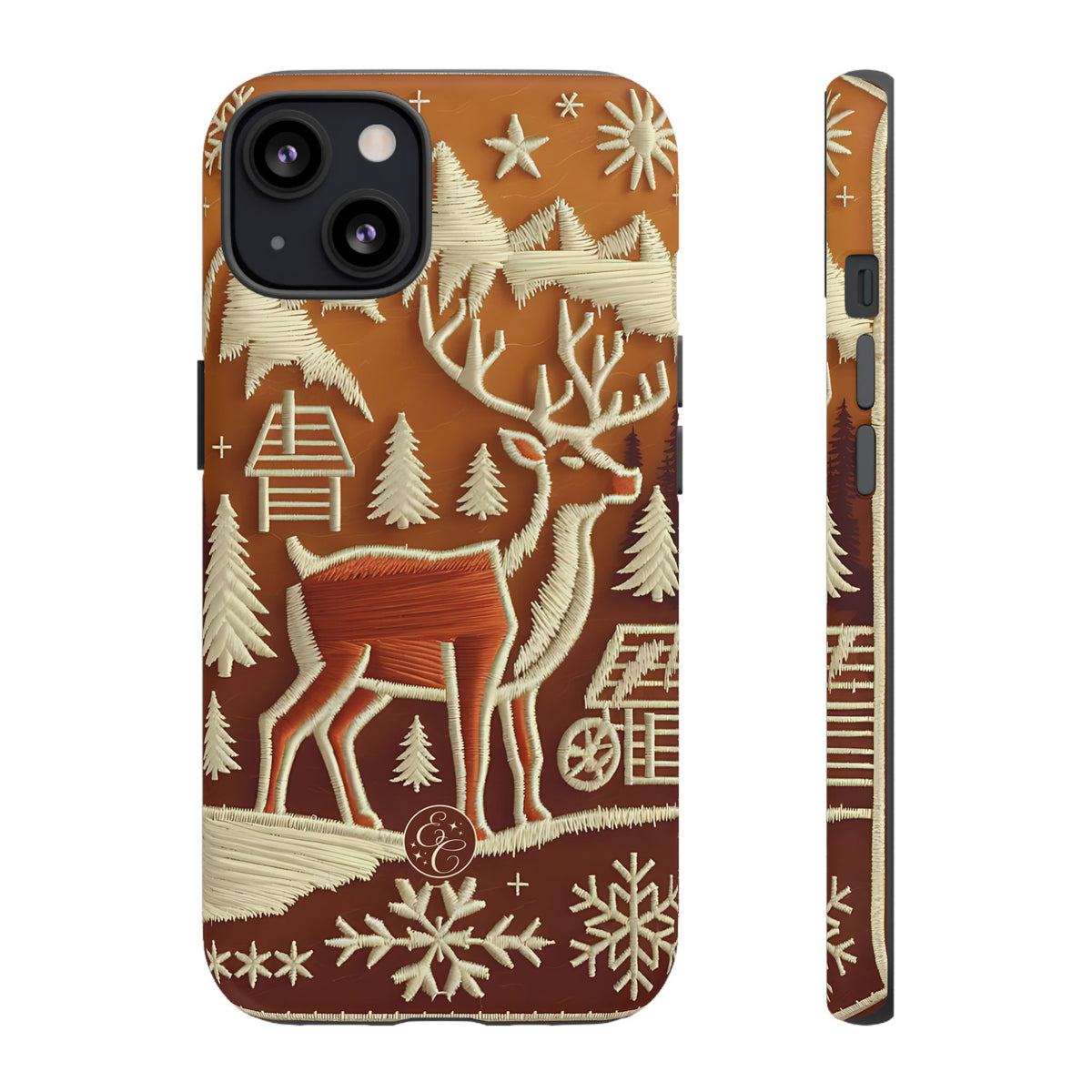 Rustic Reindeer Christmas Phone Case