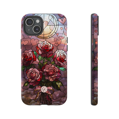 Bouquet of Roses Stained Glass Tough Phone Case