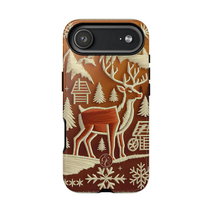Rustic Reindeer Christmas Phone Case