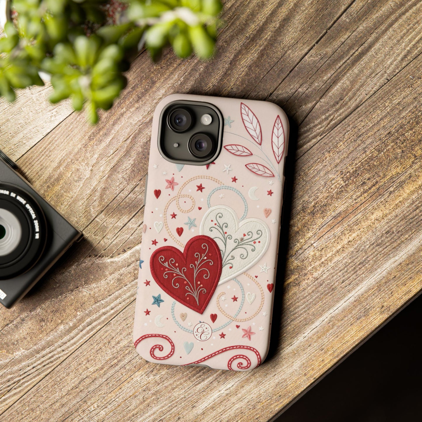 Interlinked Hearts Tough Phone Case