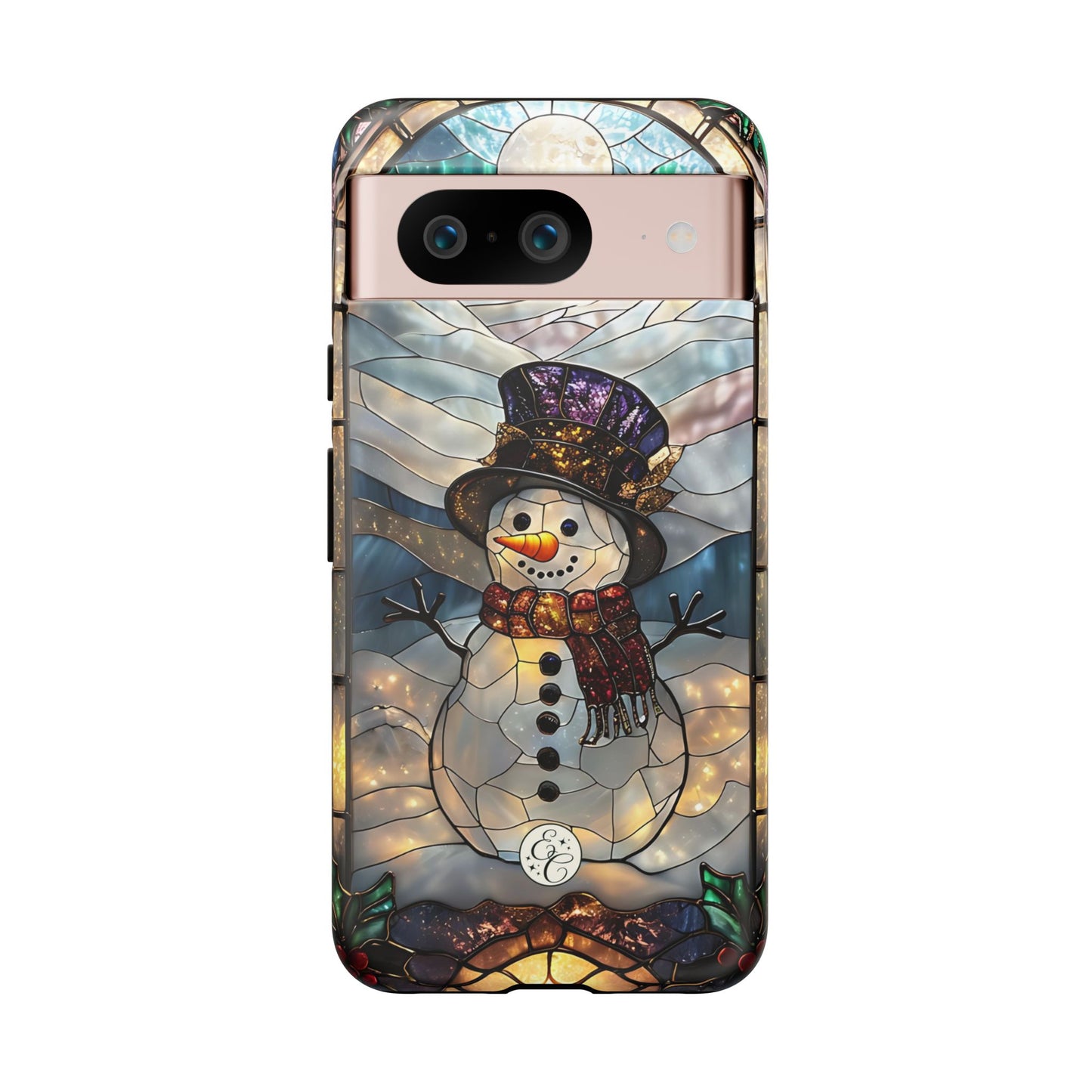 Snowman Stained Glass Tough Phone Case