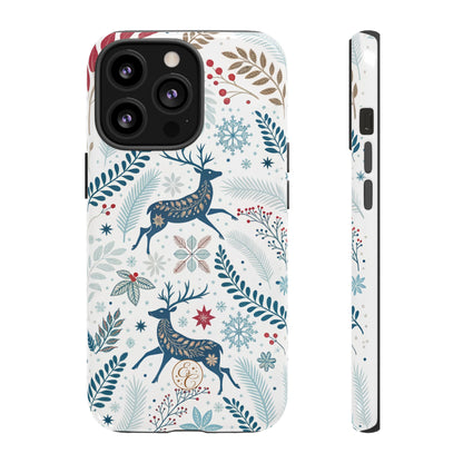 Blue Winter Deer Phone Case