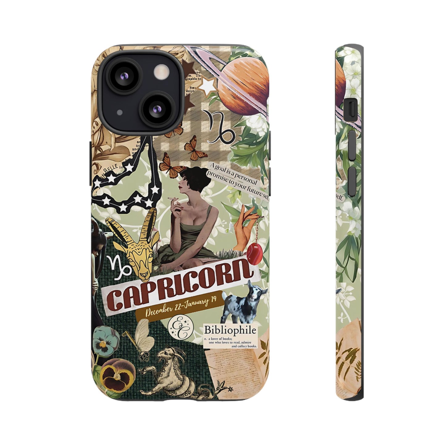 Capricorn Retro Zodiac Collage Tough Phone Case