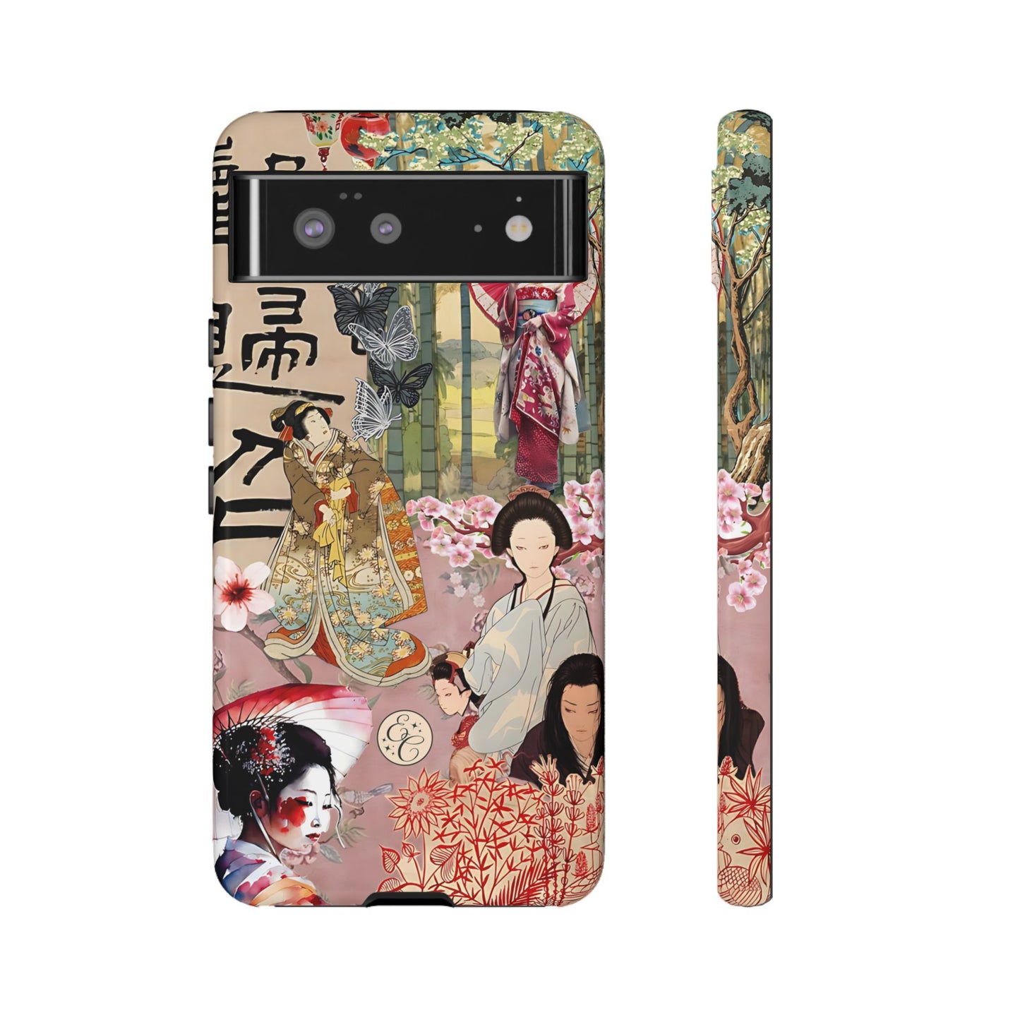 Japanese Geisha Collage Tough Phone Case