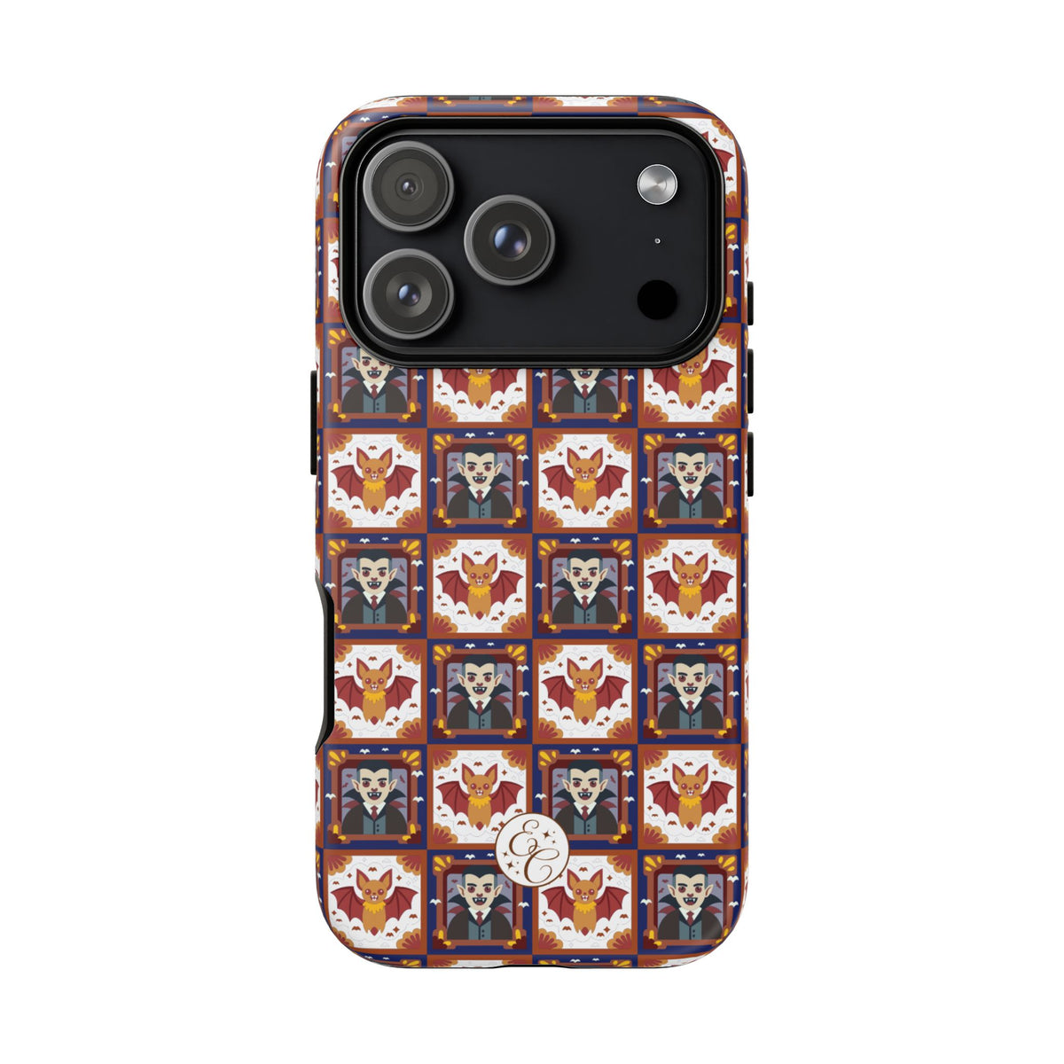 Dracula & Bat Pattern Halloween Phone Case