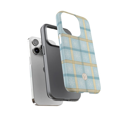 Blue Winter Plaid Tough Phone Case