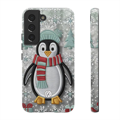 Cute Christmas Penguin Tough Phone Case