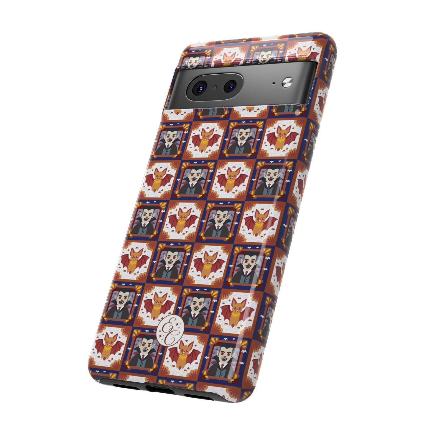 Dracula & Bat Pattern Tough Phone Case