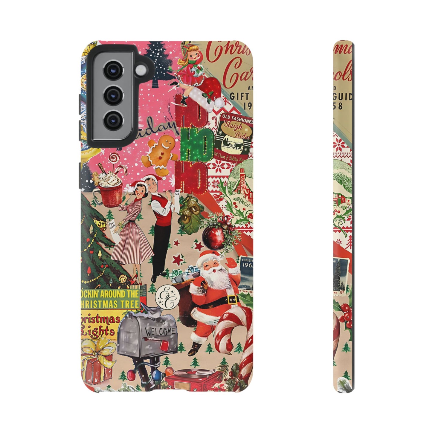 Vintage Christmas Collage Tough Phone Case