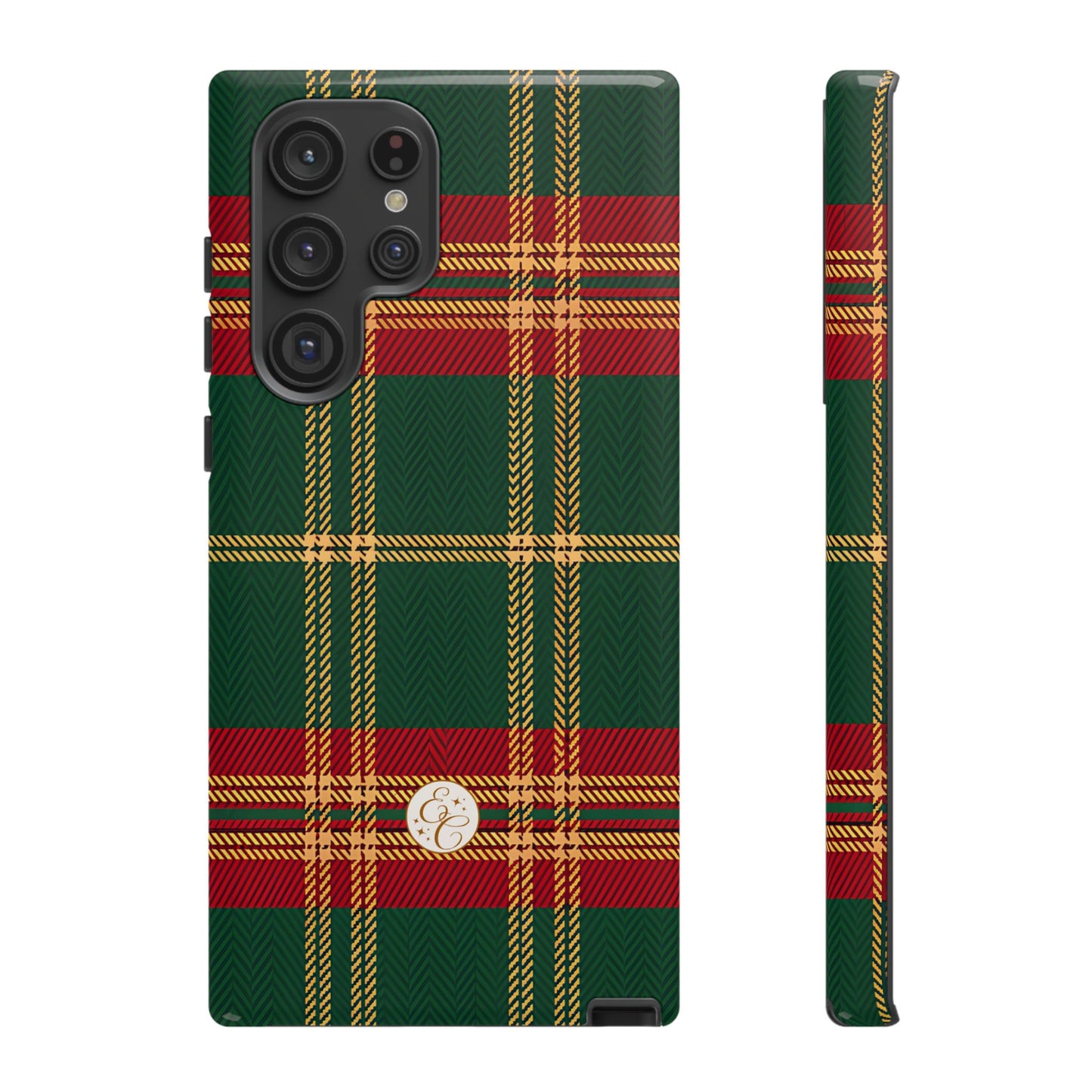 Green Red & Gold Plaid Tough Phone Case