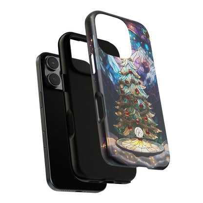 Christmas Tree Stained Glass Tough Phone Case