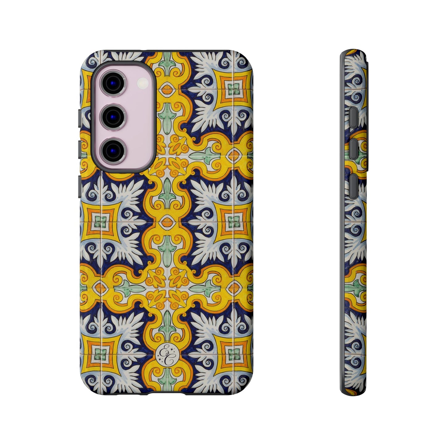 Vintage Floral Tile Tough Phone Case