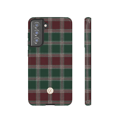 Green & Burgundy Plaid Tough Phone Case