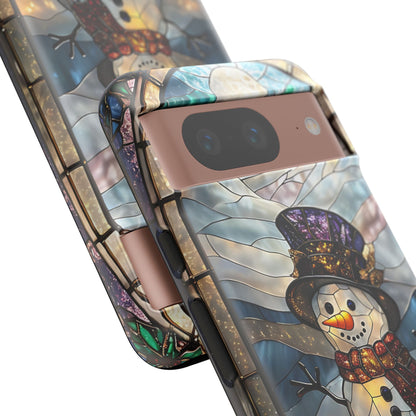 Snowman Stained Glass Phone Case