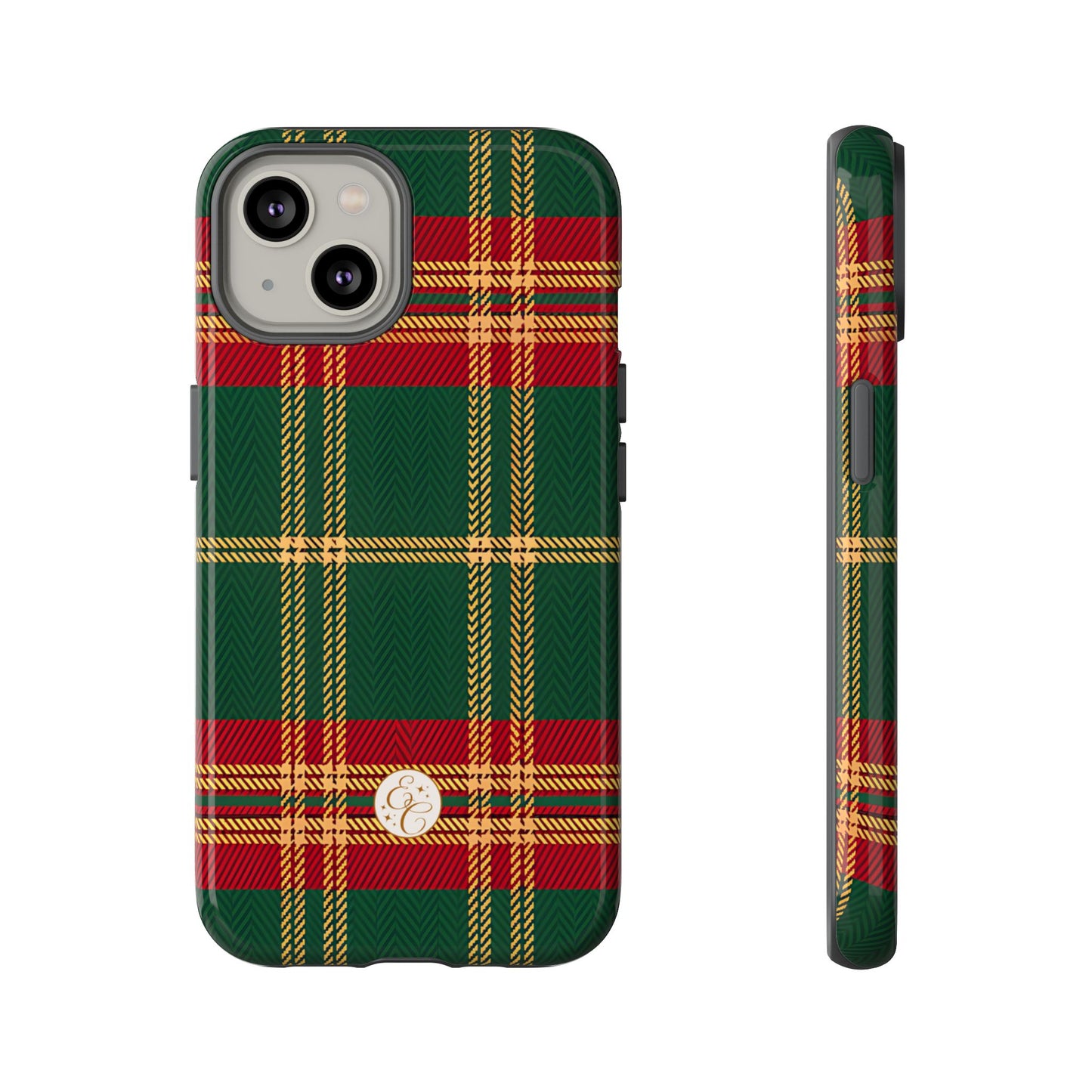 Green Red & Gold Plaid Tough Phone Case