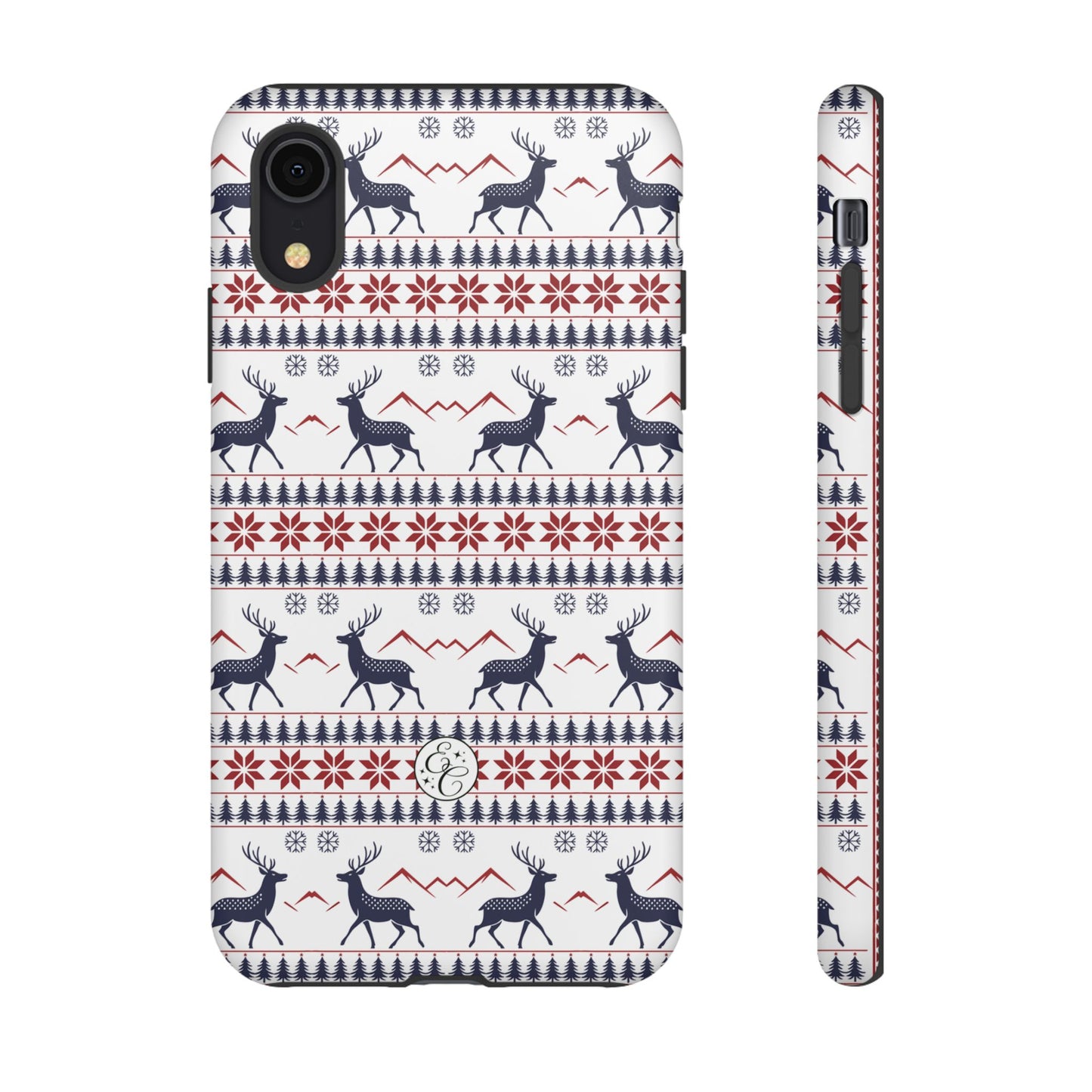 Christmas Reindeer Pattern Tough Phone Case