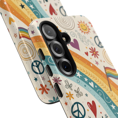 LGTBQ+ Pride Boho Doodle Tough Phone Case
