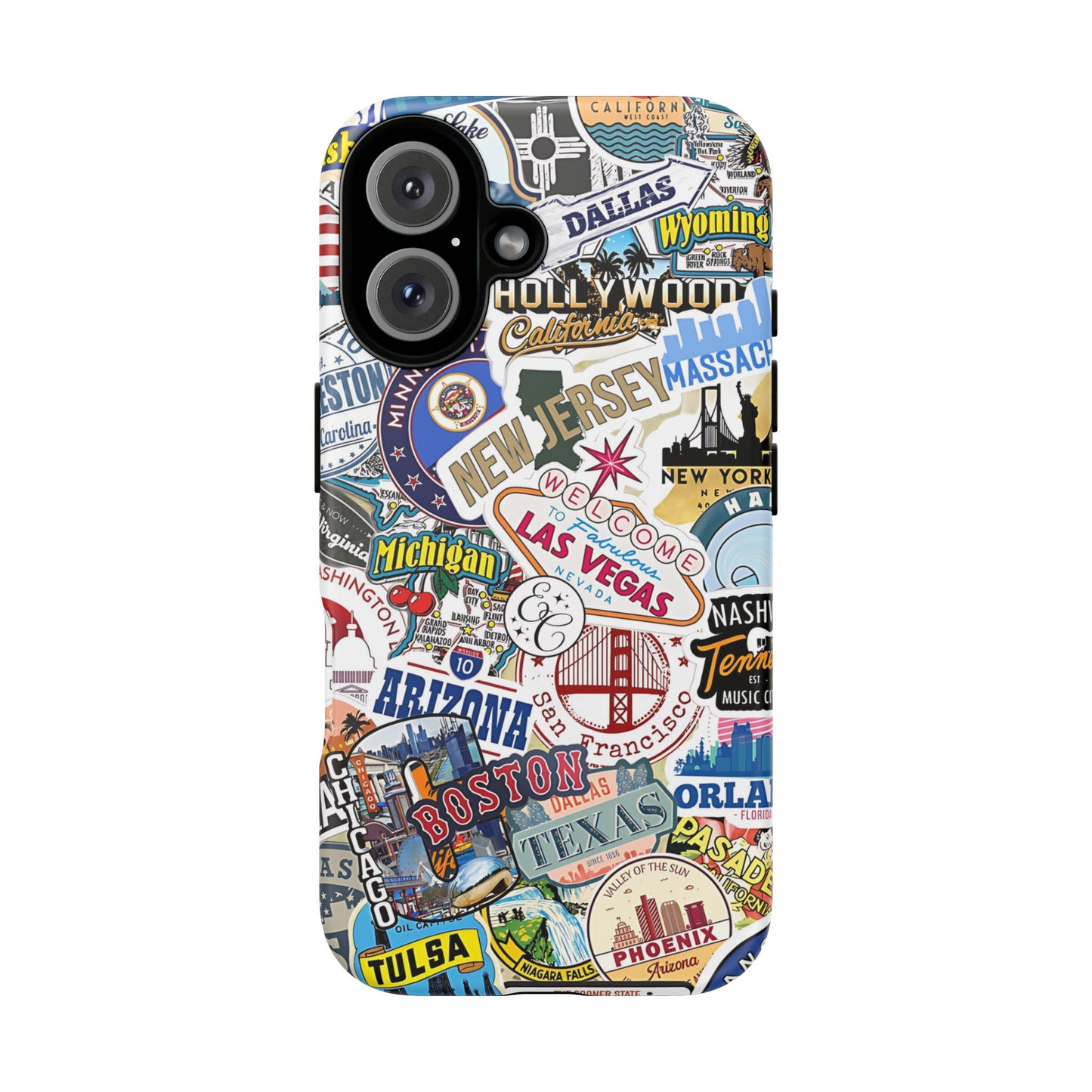 USA Travel Stickers Tough Phone Case
