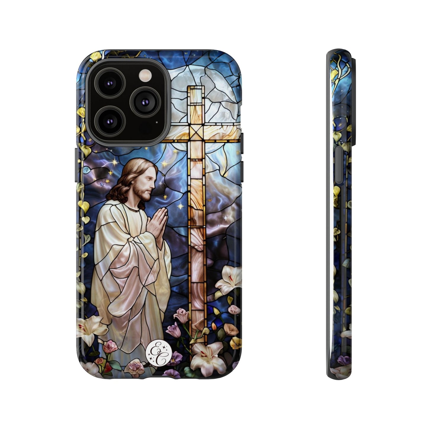Jesus Praying Stained Glass Tough Phone Case