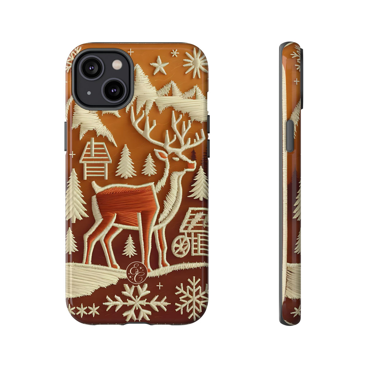 Rustic Reindeer Christmas Phone Case