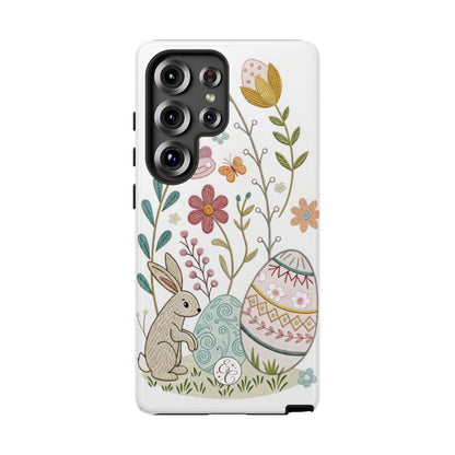 Bunny & Easter Egg Floral Tough Phone Case