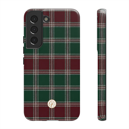 Green & Burgundy Plaid Tough Phone Case