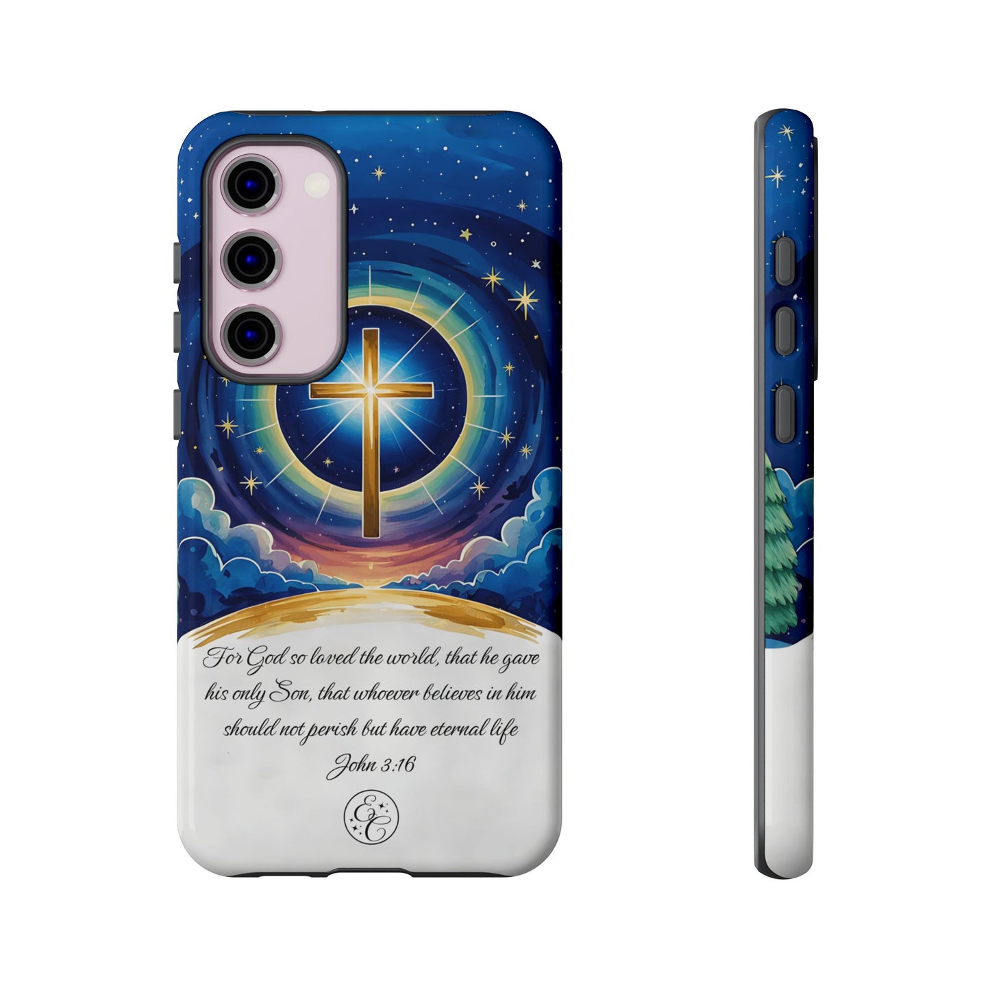 Celestial Cross - John 3:16 Tough Phone Case