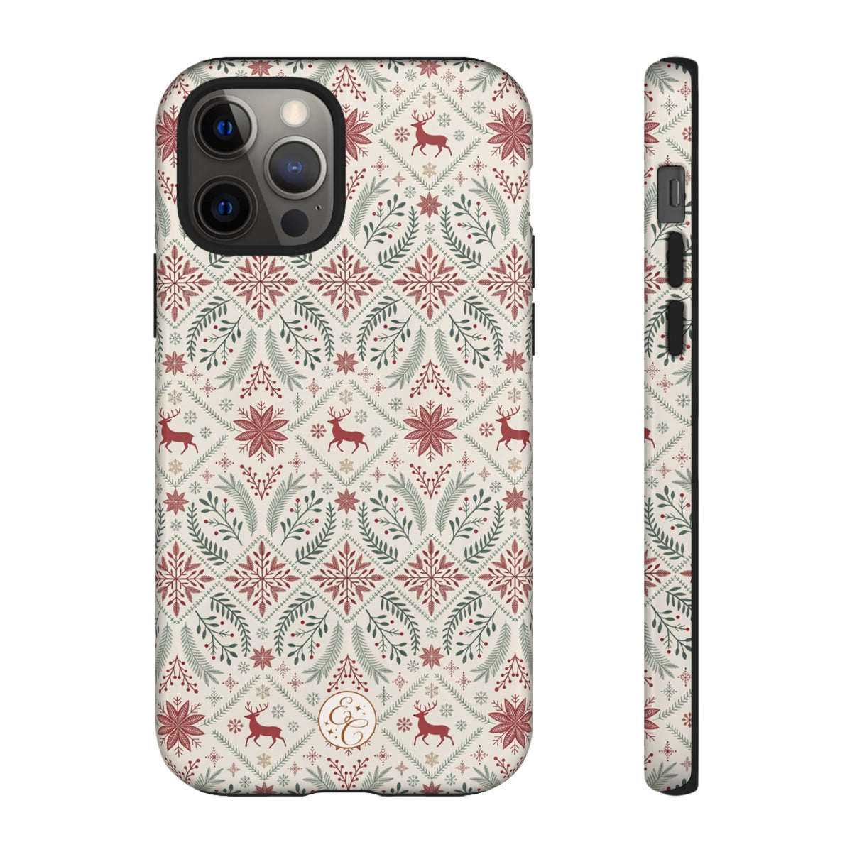 Red Reindeer Christmas Pattern Phone Case