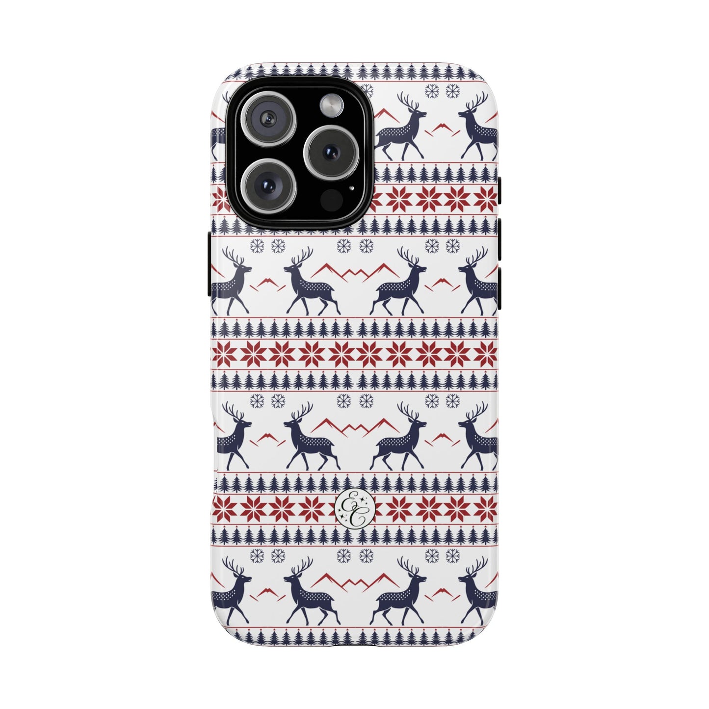 Christmas Reindeer Pattern Tough Phone Case