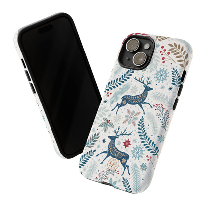 Blue Winter Deer Tough Phone Case