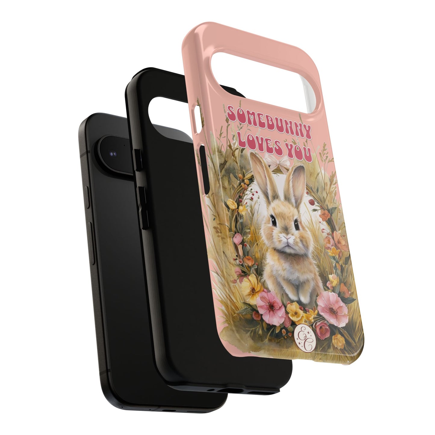 Somebunny Loves You Tough Phone Case - Peach
