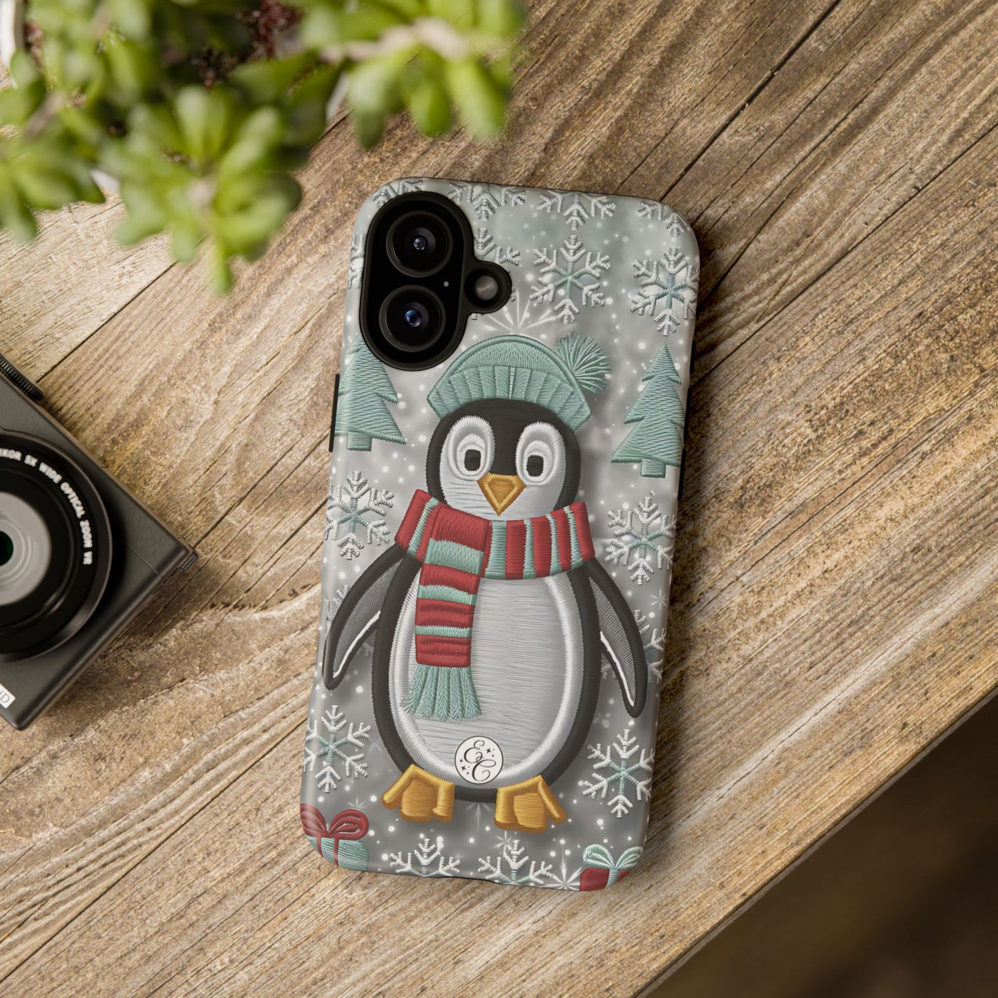 Cute Christmas Penguin Tough Phone Case