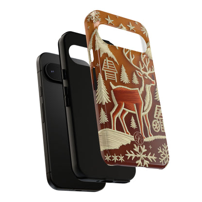 Rustic Reindeer Tough Phone Case