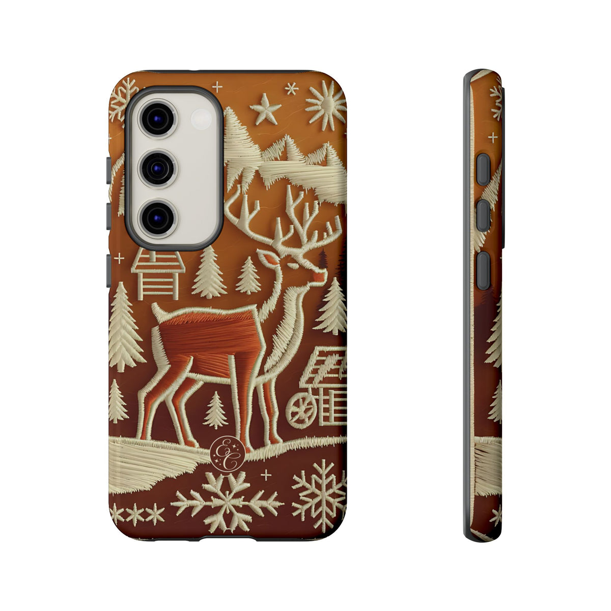 Rustic Reindeer Christmas Phone Case