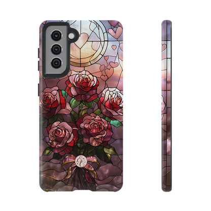 Bouquet of Roses Stained Glass Tough Phone Case