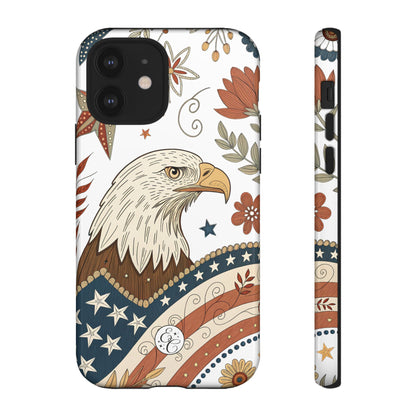 Boho Patriotic Eagle Tough Phone Case