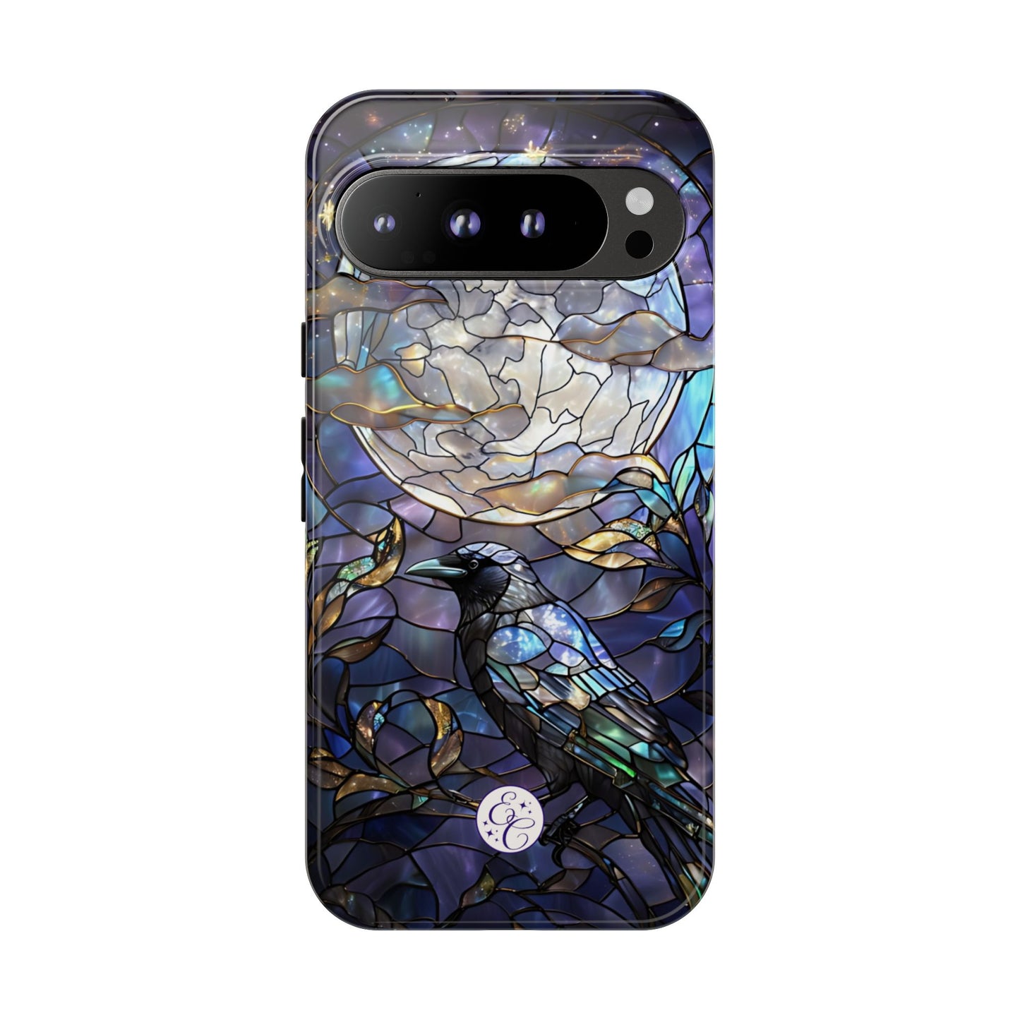 Stained Glass Raven Tough Phone Case
