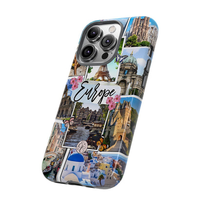 Europe Travel Collage Tough Phone Case