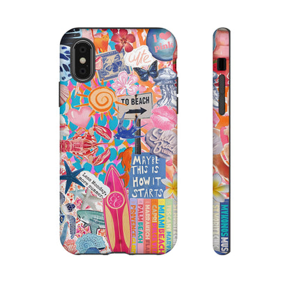 Colorful Beach Collage Tough Phone Case